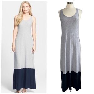 VINCE Color Block Cotton Maxi Dress size L